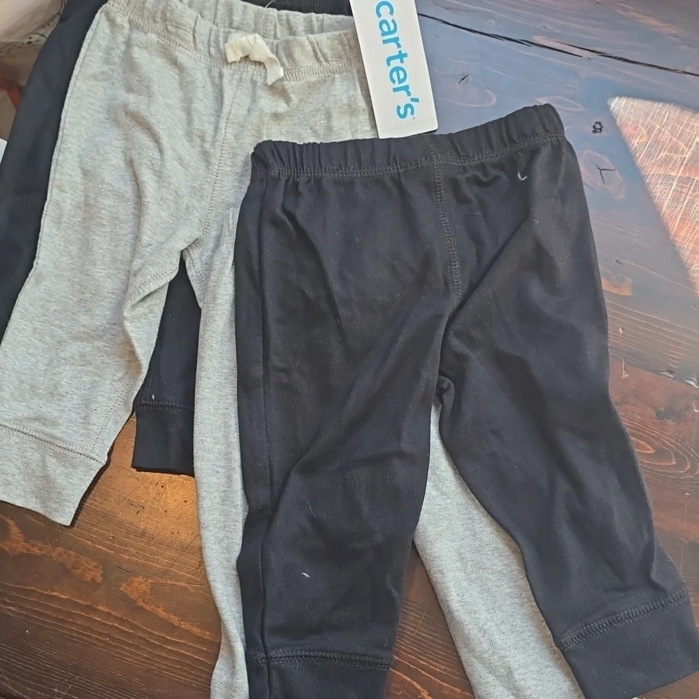 Carter's Kids Gray and Black Joggers Set